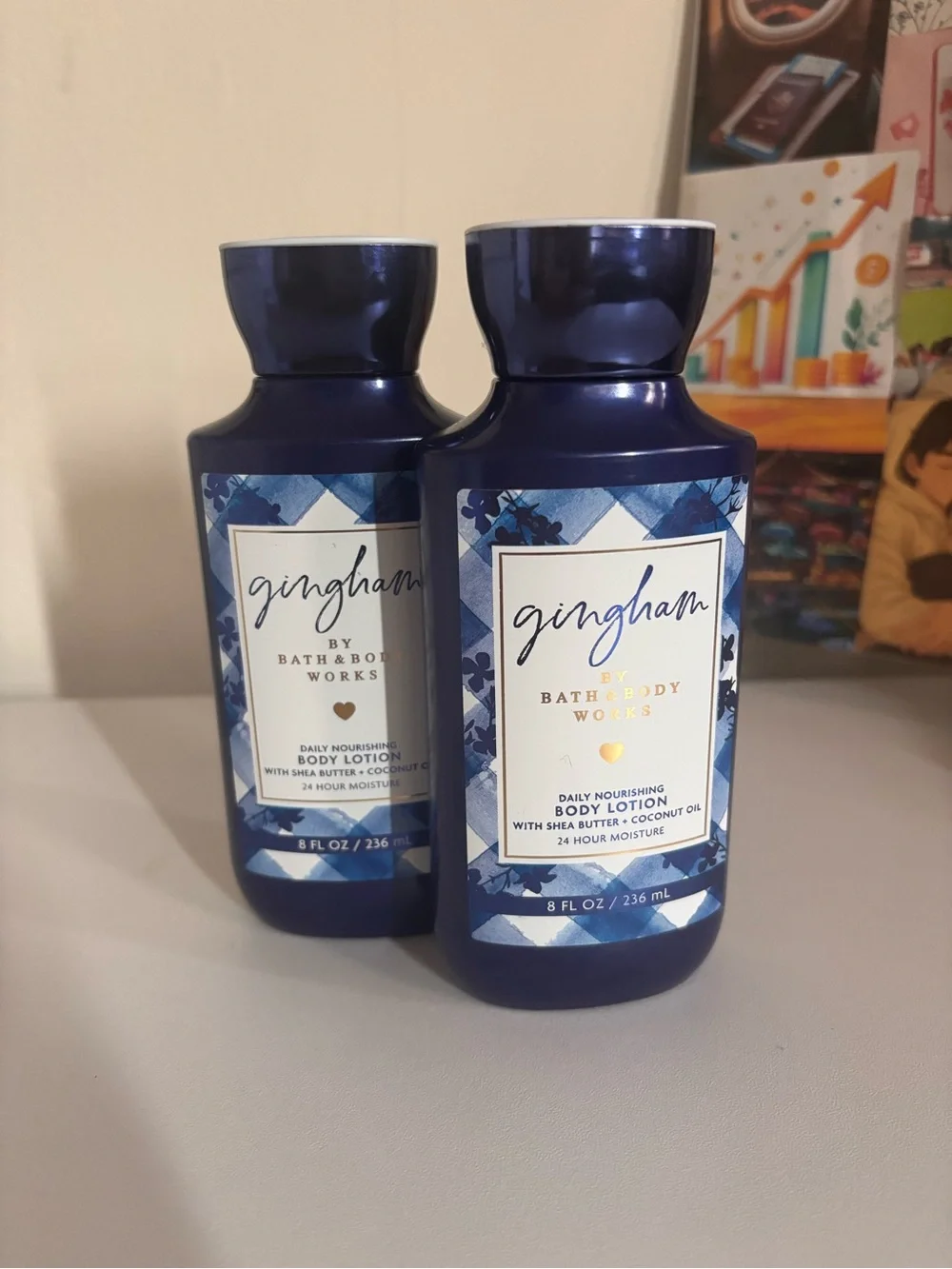Bath & Body Works Gingham Daily Nourishing Body Lotion - Dark Blue